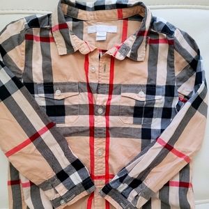 Burberry button down boy Size 3Y